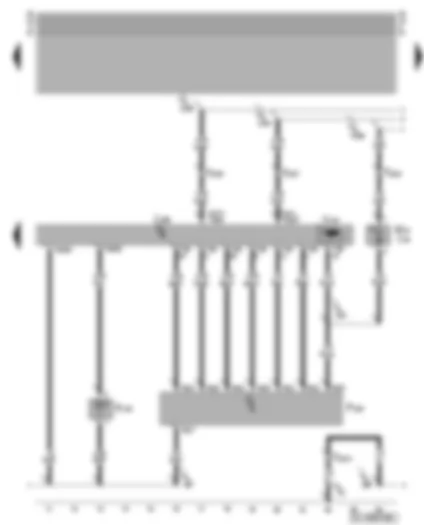 Wiring Diagram  VW NEW BEETLE 2010 - Central locking lock unit - door warning lamp (driver’s side)